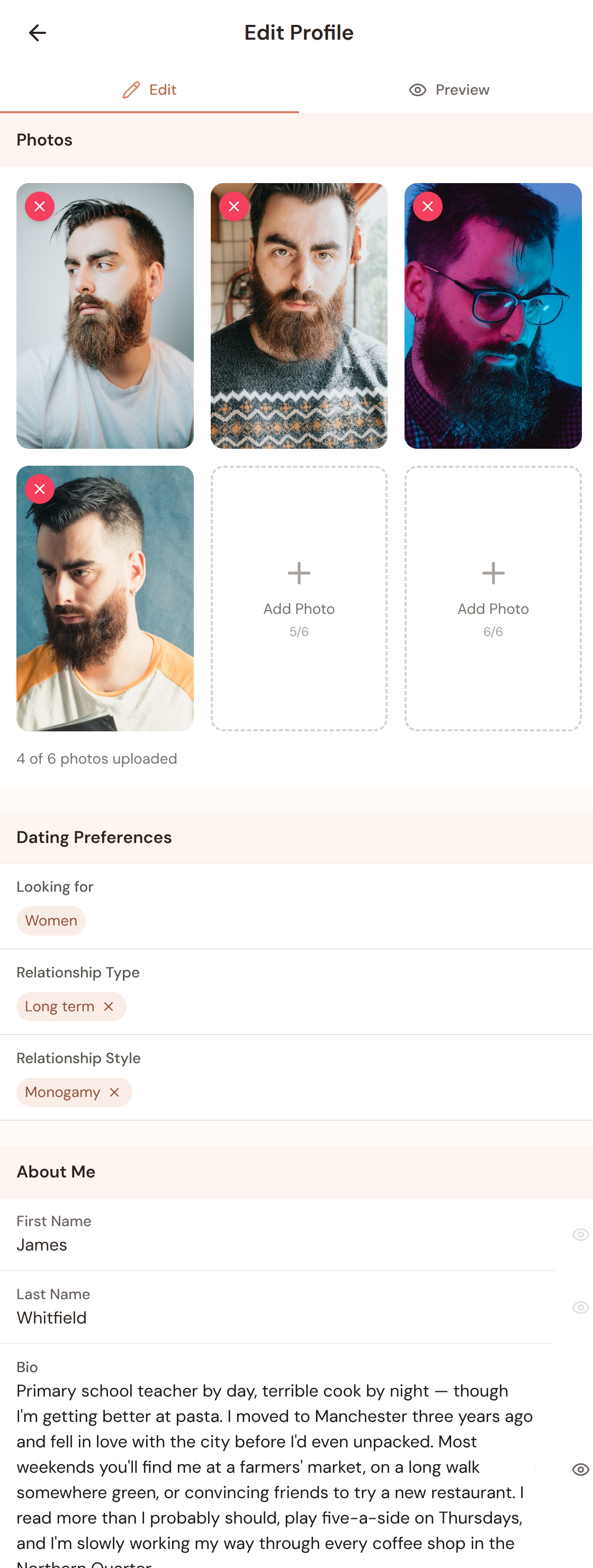 Kuppel singles view - edit your profile and preferences